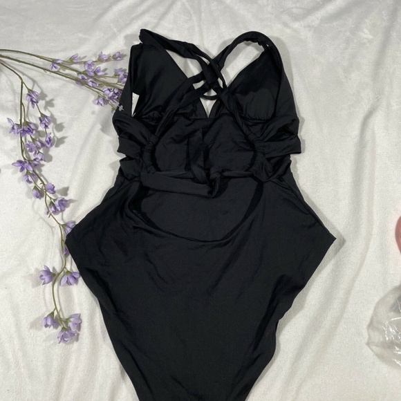 NEW BECCA [ Small‎ ] Elaine Color Code One-piece Swimsuit In Black - Picture 8 of 11